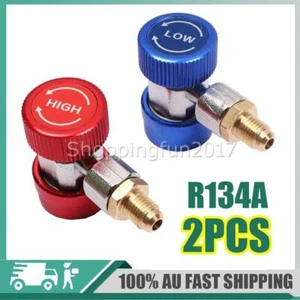 2x R134A Quick Connector Adapter Coupler Auto A/C Manifold Gauge Low/High HVAC X - Picture 1 of 13