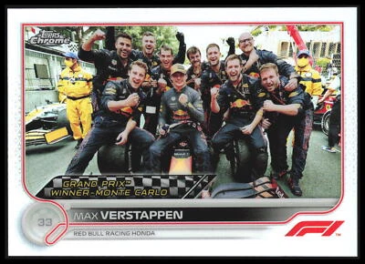 2022 Topps Chrome Formula 1 Max Verstappen #155 Refractor Red Bull  5W - Image 1 of 2
