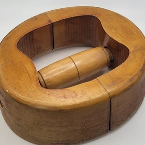 Antique Blonde Wooden Hat Stretcher 6 3/4 Millinery Tool with Adjustable Handle - Picture 1 of 6