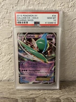 Pokemon TCG 2015 XY Roaring Skies Gallade EX 34/108 GEM MINT PSA 10 Rare Low Pop - Image 1 of 2