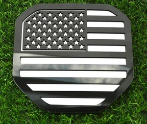 American Flag Rear Tailgate Emblem Badge For  1500 2500 3500 2019-2021  White - Picture 1 of 4