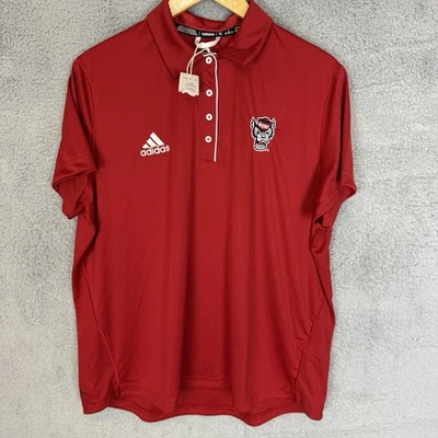 Camisa Adidas NC State Wolfpack para mujer 2XL roja polo manga corta atlética nueva con etiquetas Foto 1 de 4