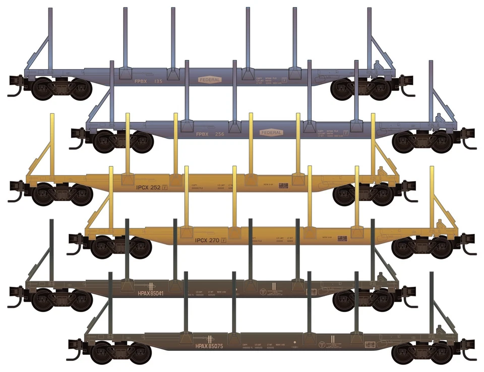 Micro-Trains MTL escala N desgastado 100 toneladas coche de troncos carreteras surtidas paquete de 6 Foto 1 de 1
