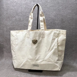 Dolce Gabbana Devotion Cream Canvas Tote Bag Large Gold Heart Logo GWP Item - Bild 1 von 7