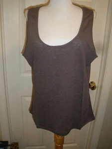 Neu Braunes 100 % Leinen-Tanktop Poetry 18 (65A) für Damen - Bild 1 von 7