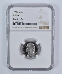 1992-S Jefferson Nickel Prestige Set PF70 NGC Brown Label - Picture 1 of 5