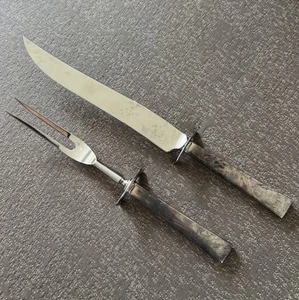 Vintage Haltekante Sterling Griffe Schnitzset International Edelstahl 2 Stck. - Bild 1 von 9