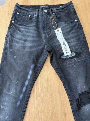 Фирменная фиолетовая бандана P002 со средней посадкой узкая нашивка BPB черная размер 30 - Изображение 1 из 4