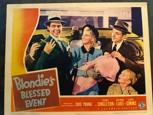 BLONDIE’S BLESSED EVENT 1942 Original Vintage Lobby Card with Penny Singleton - Picture 1 of 13