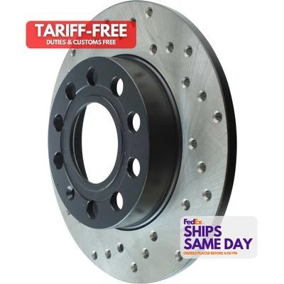 Stoptech 128.33106R, One Sport Drilled R otor Black Iron Performance Racing Part - Image 1 of 4