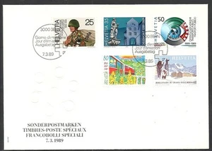 1989 FDC SVIZZERA - HELVETIA - PROPAGANDA 5 VALORI - SV3 - Picture 1 of 1