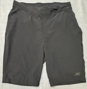 New Balance Youth Shorts Black Flat Front Size Large 14/16 - Picture 1 of 7
