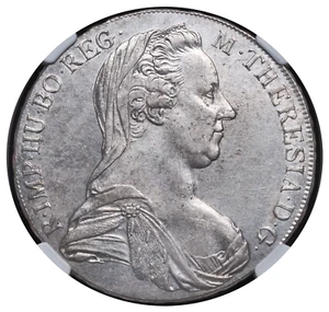 1780, Austria, Maria Theresa. Silver Thaler (IC-FA, 1781-1853) Coin. NGC AU+ - Picture 1 of 6