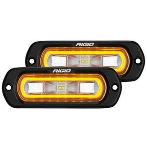 Rigid 53223 SR-L Series Wide Drive Multicolor Rectangle LED Lights Pair Kit Set - Picture 1 of 8