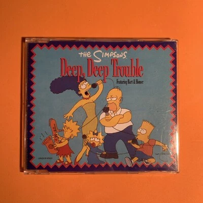 The Simpsons Feat. Bart & Homer - Deep Deep Trouble (CD, 1991) 4 TRK *RARE IMP* - Image 1 of 4