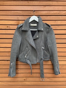 zara grey suede jacket