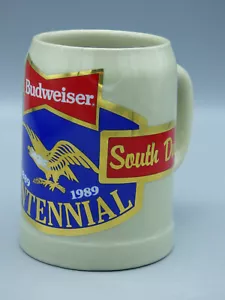 Budweiser North & South Dakota Centennial 1889-1989 Beer Stein Mug .5L Germany - Picture 1 of 6