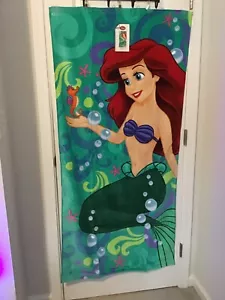 Little Mermaid Disney Beach Towel 29X60 100% Cotton - Picture 1 of 3