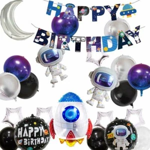 Outer Space Astronaut / Rocket Ship Theme Party Foil Balloon NEW - Picture 1 of 40