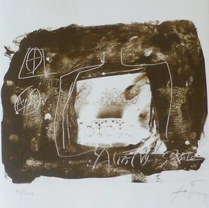 ANTONI TAPIES Was ist mein HAND SIGNED 1979 LITHOGRAPH Spanish Artist+Max Frisch - Picture 1 of 6