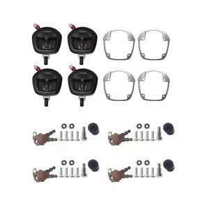 12V Power Operated Black Recessed Folding T Lock / Handle Drop T Whale Tail - Picture 1 of 10