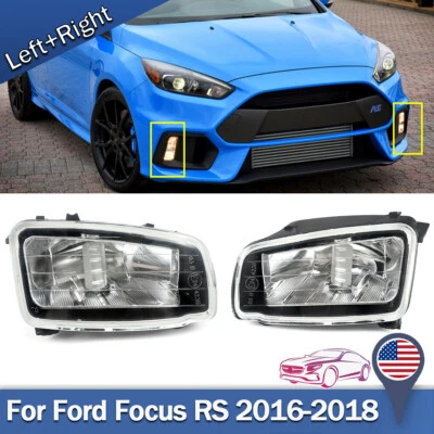 1 par de luces antiniebla para parachoques delantero Ford Focus RS 2016-2018 luces de conducción diurna Foto 1 de 4