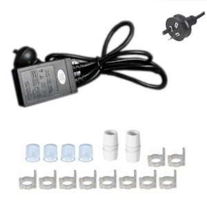 LED Rope Light Accessory Kit - 1 Power Cord,2 Connectors,4 End Caps,10 Clips - Picture 1 of 7
