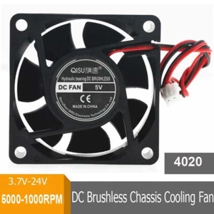 DC Brushless Chassis Cooling Fan 4020 40mm x 40mm x 20mm 2 Pin Cable 3.7V-24V - Picture 1 of 6