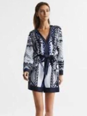 Ladies New Ex Reiss Scarf Print Playsuit With Pockets RRP £228 BNWOT - Image 1 of 4