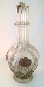 Antique Chastenet Freres Bordeaux Creme De Menthe 4 Section Corked Brandy Bottle - Picture 1 of 12