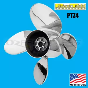 Mercruiser 4 Blade Stainless Steel Propeller USA Power Tech Performance Prop! - Bild 1 von 1