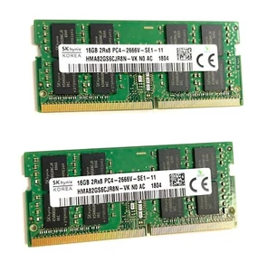 Genuine SKHynix 32GB (2 x 16GB) DDR4 2666 MHz PC4-21300 SODIMM 2Rx8 Memory - Photo 1/2