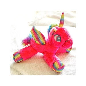 🌈🦄Caravana SoftToys Nuevo 15” Rosa Arco Iris Unicornio Pegaso Alas Peluche Edad 3+Gratis - Imagen 1 de 19