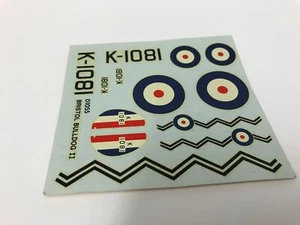 01055 Airfix Decal Sheet - Bristol Bulldog II 1:72 - Picture 1 of 1