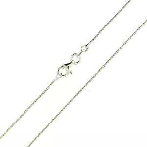 Collar de cadena de chispa corte diamante con acabado de rodio 925 de plata esterlina 0,8 mm Italia - Imagen 1 de 2