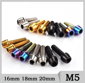 Titan M5x16/18/20mm Schrauben DIN912 konisch Sechskantkopf mit Unterlegscheiben - Picture 1 of 11