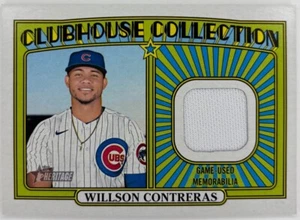 2021 Topps Heritage #CC-WCS Willson Contreras Clubhouse Collection Game-Used Mem - Picture 1 of 2