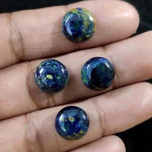 31.70 Cts Natural Azurite Jewelry Making Cabochon 12X12X4.5 MM ( 4 Pcs ) - Picture 1 of 6