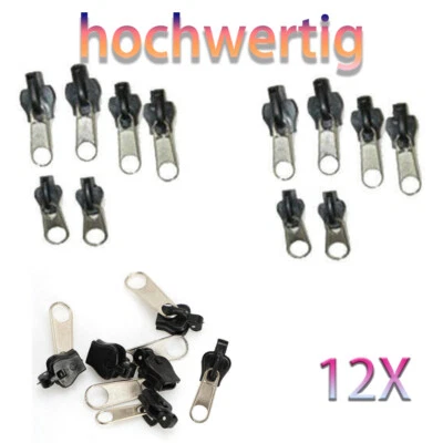 12x Universal Reißverschluss Reparatur Set Zipper Schieber Repair-Head-Ersatz - Bild 1 von 4
