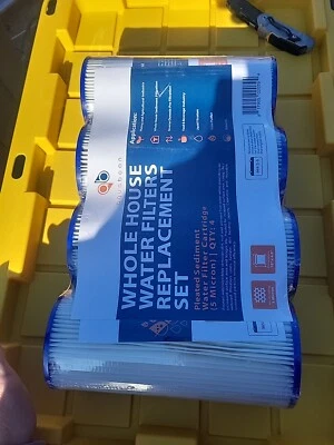 4PK of Big Blue 5µm Pleated Washable Sediment Water Filter 10"x4.5" by Aquaboon - Image 1 of 4