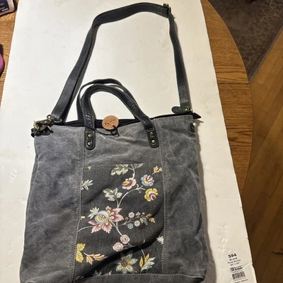 Myra Floral Pattern Canvas Tote Bag - Image 1 of 4