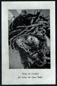 Tarjeta Santa Antigua de Jesús del Gran Poder Estampa Santino Imagen Pieuse - Imagen 1 de 1