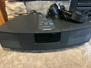 Bose Wave Radio AWR131 AM/FM Stereo/Alarm Clock Black w/ WiFi Adapter Tested - Picture 1 of 7