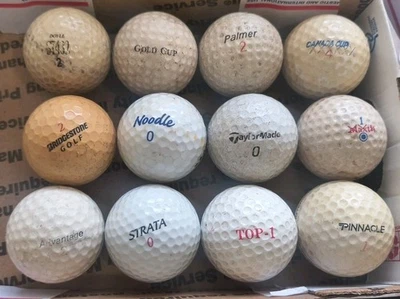 Rare Collectable Antique Golf Ball Lot Of 12 Blue Dot Palmer Gold Cup Canada Cup - Image 1 of 4