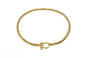 Collar de cadena estilo cerrajero herradura liso de acero inoxidable chapado en oro - Imagen 1 de 3