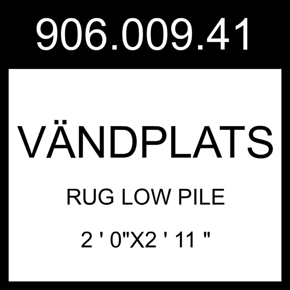 Alfombra IKEA VÄNDPLATS pelo bajo azul negro/rayas 2 ' 0"x2 ' 11 " 906.009.41 Foto 1 de 1
