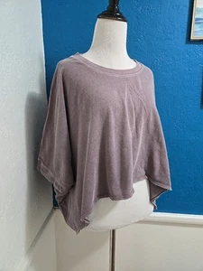 Free People We The Free Crop Top Sz M Oversized Short Sleeves Muted Lilac - Imagen 1 de 9