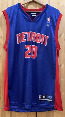 Vintage Reebok Detroit Pistons Jon Barry Jersey Size M - Image 1 of 4