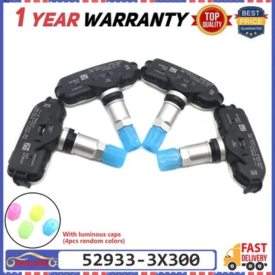  52933-3X300 Nuevo 4 PIEZAS Para Hyundai Elantra 2010-2014 TPMS SENSOR DE PRESIÓN DE NEUMÁTICOS Foto 1 de 4