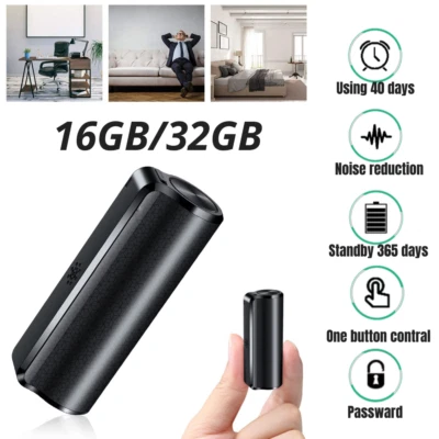 16/32GB Spy Digital Voice Activated Recorder Mini Hidden Audio Recording Device - Image 1 of 4